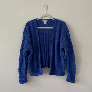 Jessica Simpson Cable Knit Cardigan Open Front Chunky Crop Sweater